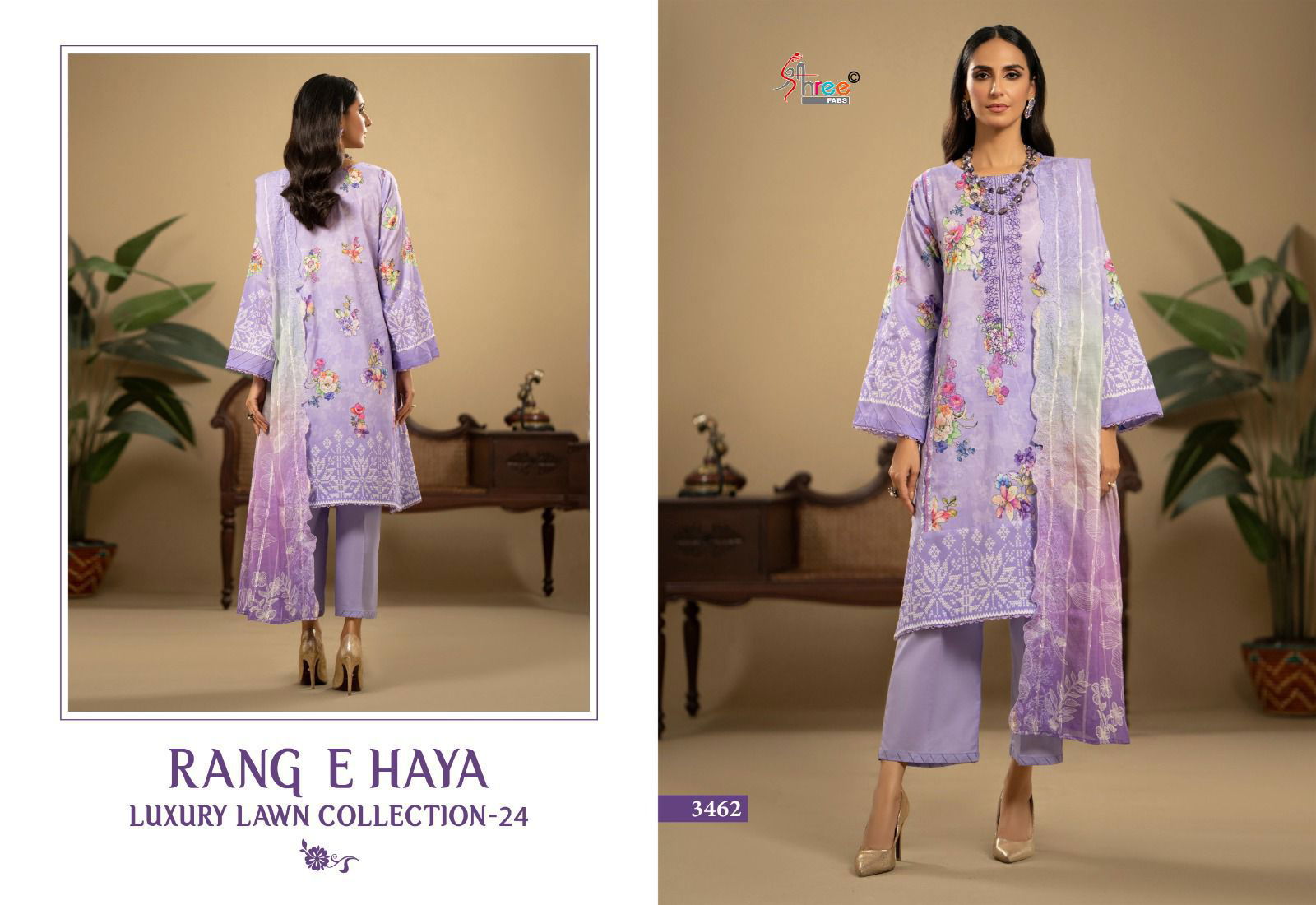 Rang E Haya Luxury Lawn Collection Vol 01 By Shree Pure Cotton Pakistani Suits Wholesale Market In Surat
 
